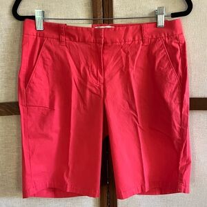 J. Crew Salmon Coral Stretch Chino City Fit 10” Bermuda Shorts NWT - Size 2